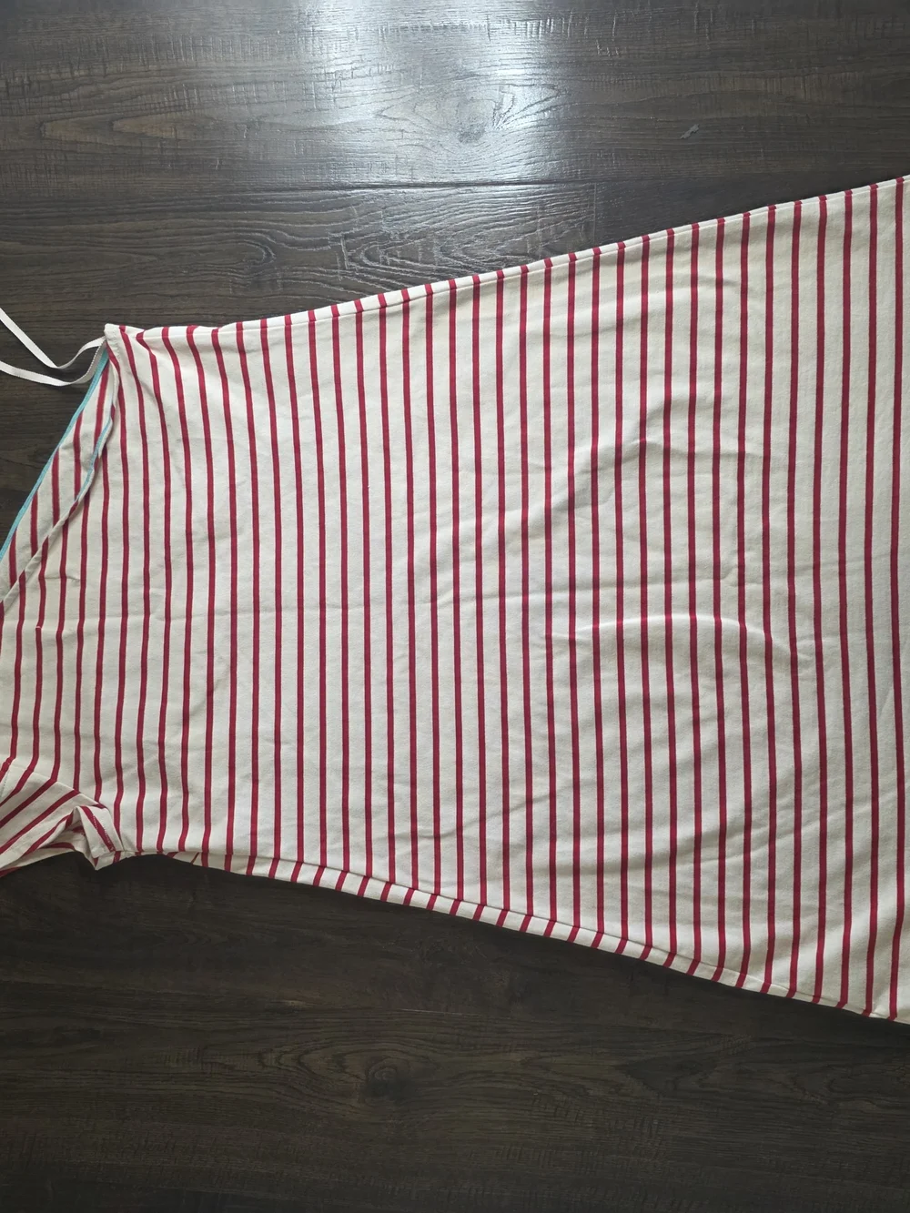 Maeve Anthropologie One-Shoulder Striped Dress | Red & Ivory Cotton